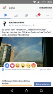 Interaktion auf Facebook Posts von und mit Nutzern