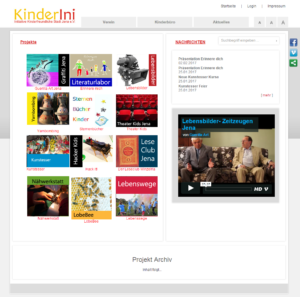 Startseite der aktuellen Website KinderIni