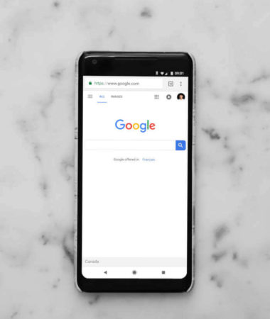 Google Suchergebnisseite auf Smartphone