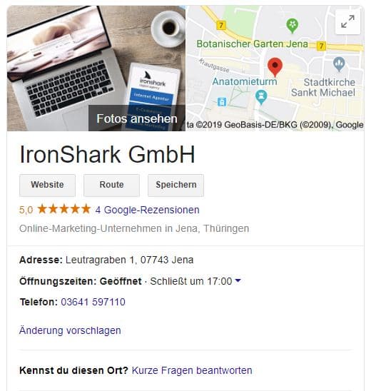 Organization auszeichnen mit strukturierten Daten