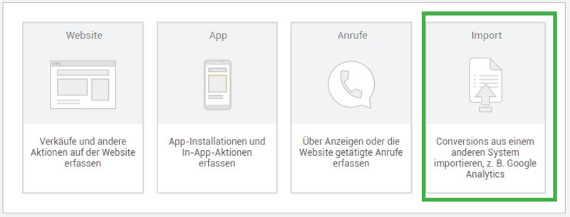 Conversions aus Google Analytics in Google Ads importieren