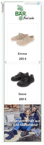 Beispiel für eine Anzeige im Displaynetzwerk