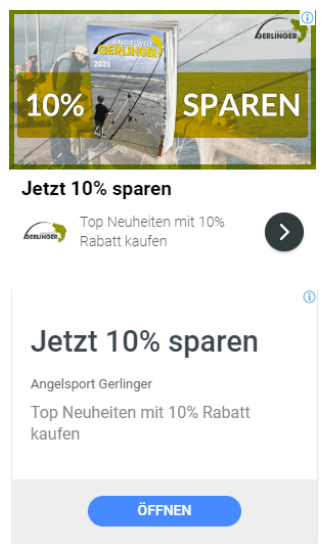 Beispiele für Anzeigen im Displaynetzwerk