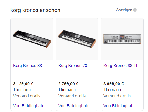 Google Shopping Anzeigen