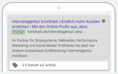 Beispiel für Angebotserweiterungen