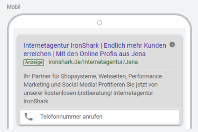 Beispiel für Anruferweiterungen