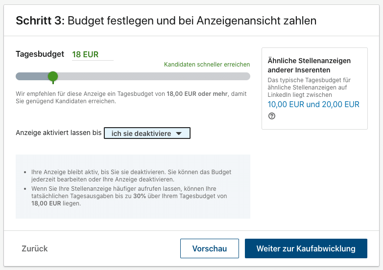 Jobanzeige auf LinkedIn erstellen: Was kostet das?