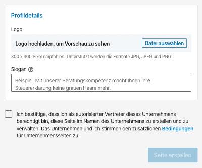 LinkedIn Unternehmensseiten korrekt anlegen