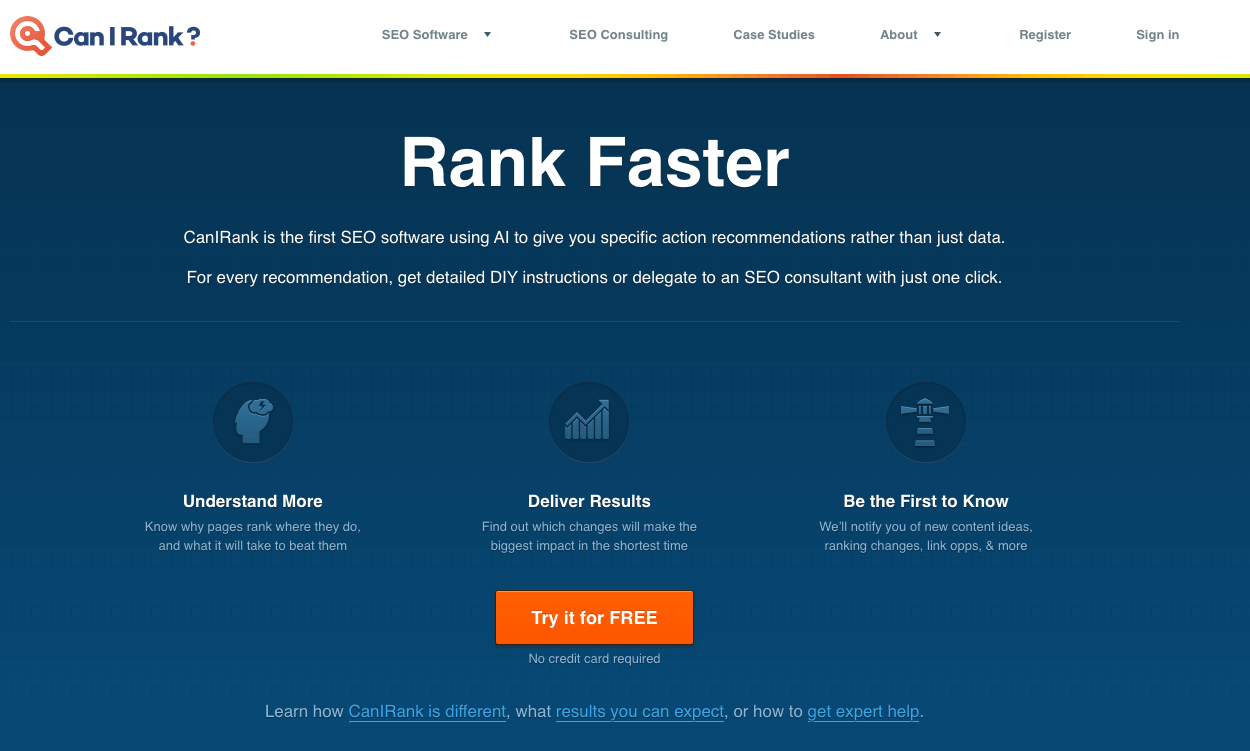 Nutzen Sie das SEO Tool "CanIRank"