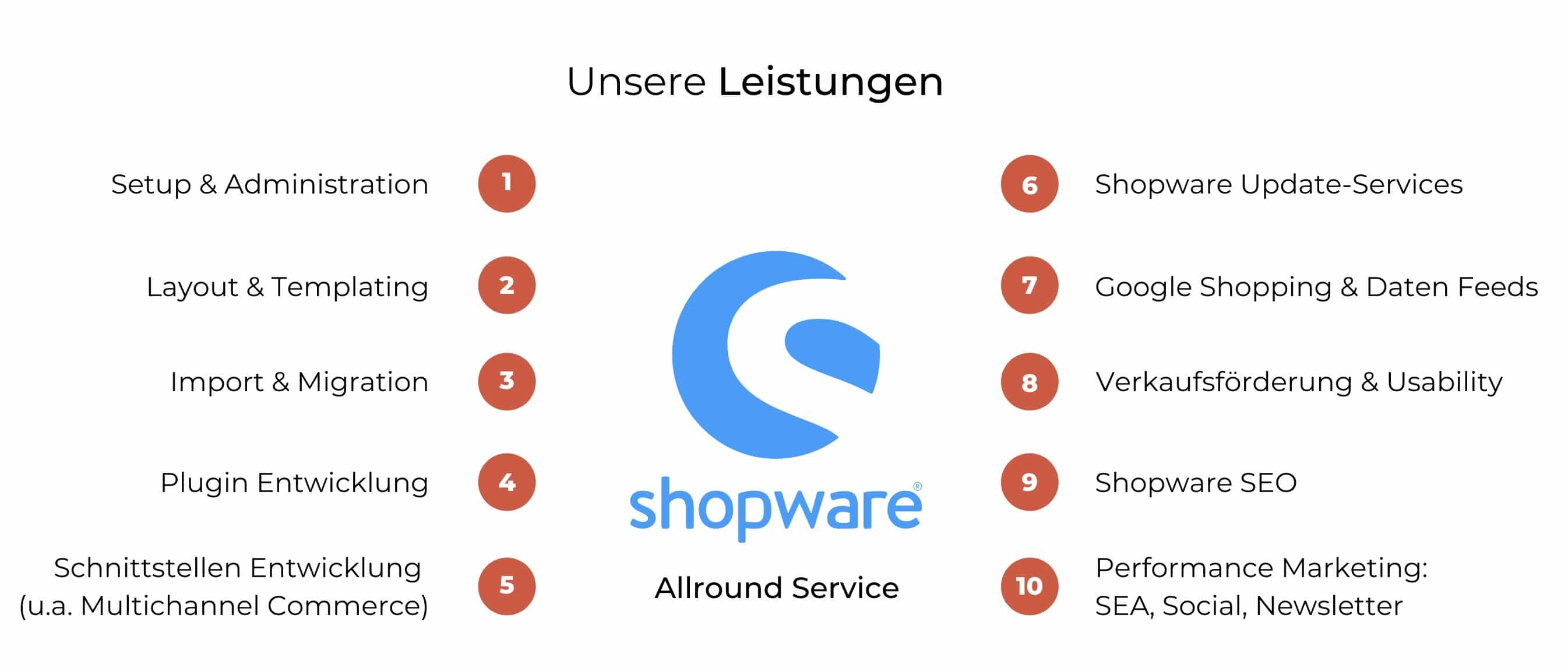 Die Leistungen unserer Shopware Agentur IronShark
