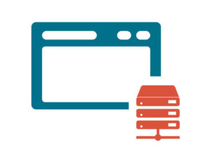 Webseiten Icon mit Ordnersymbol, welches verschiedene E-Commerce Designs darstellt