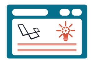 Laravel Symbol mit Glühbirnen Symbol