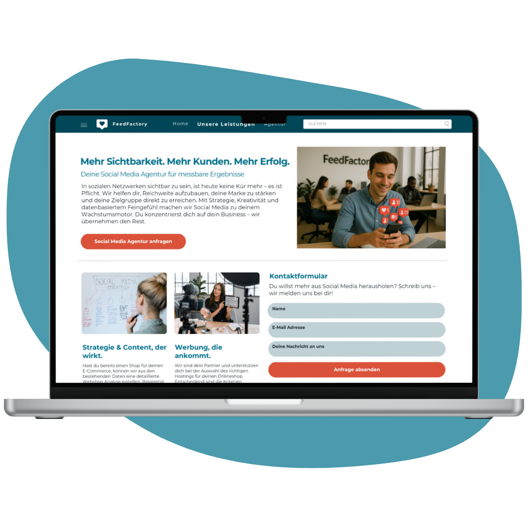 Maßgeschneiderte, SEO optimierte Website erhalten mit unserem Website Paket L