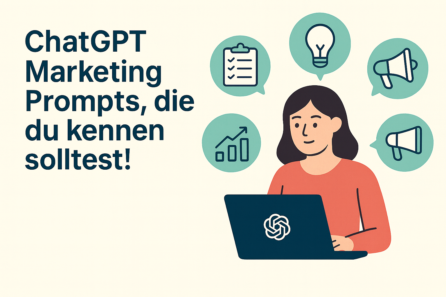 Titelbild Blogbeitrag ChatGPT Marketing Prompts, die du kennen solltest
