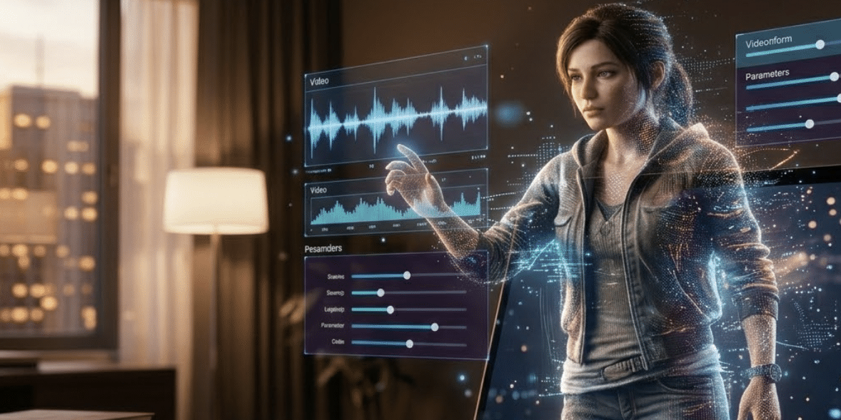 Bildschirmfoto 2026-03-24 um 21.25.25 Beitragsbild, auf dem ein Avatar aus einem Laptop in einem Arbeitszimmer herauskommt. Auf dem Bild ist die Überschrift geschrieben "KI Avatare erstellen: So nutzt du digitale Avatare für VIdeos"