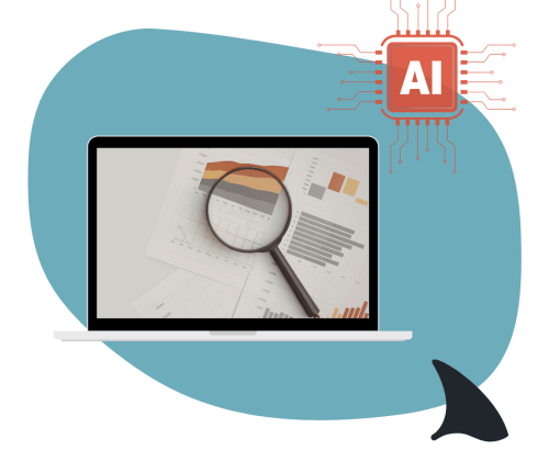 KI Sichtbarkeitsoptimierung für Websites, Schaubild mit Computer und AI Symbol